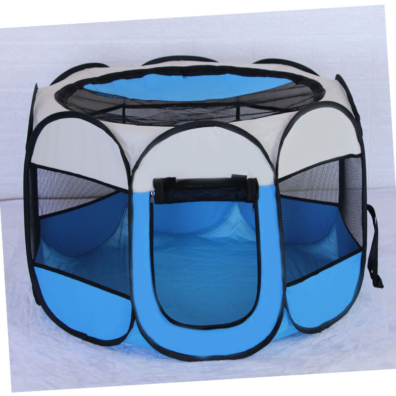 Puppy Playpen Indoor Pet Fence Breathable Scratch-Resistant Indoor Pet Safety Fence Oxford Cloth Pet Tent Button Dog Bed