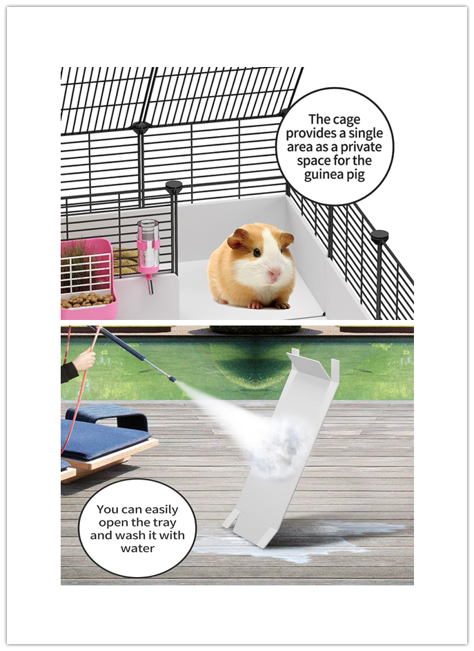 Guinea Pig Cage & Hamster Playpen Enclosure Foldable Luxury Classic DIY Layout with Stainless Steel Customizable