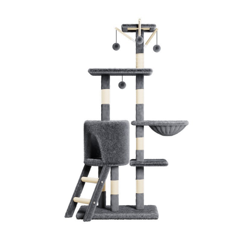 Modern Eco-Friendly All-Season Cat Tree Large Cat Supplies Integrated Cat House Scratching Board Universal Kitten Climbing Frame
