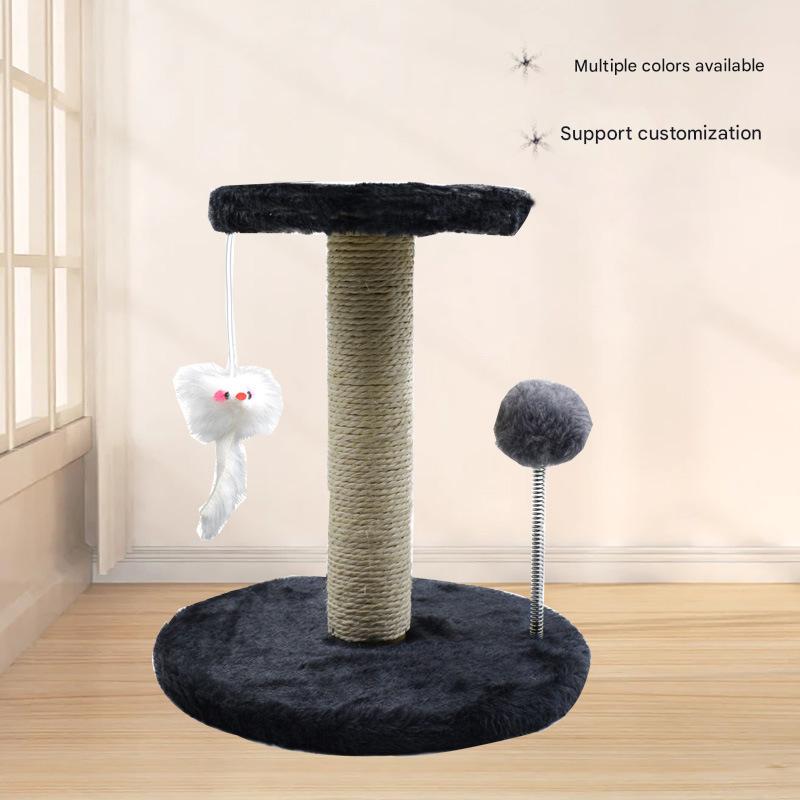 Jumping Cat Tree Tower With Sisal Scratching Post &amp; Cat Scratcher Plush Perch Interactive Toys-Large/Medium Sizes For Cats