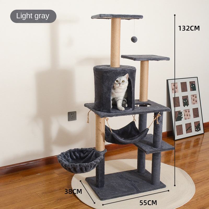Multi Functional Cat Tree Export Quality Stable Cat Climbing Frame With Sisal Scratching Posts For Multiple Cats