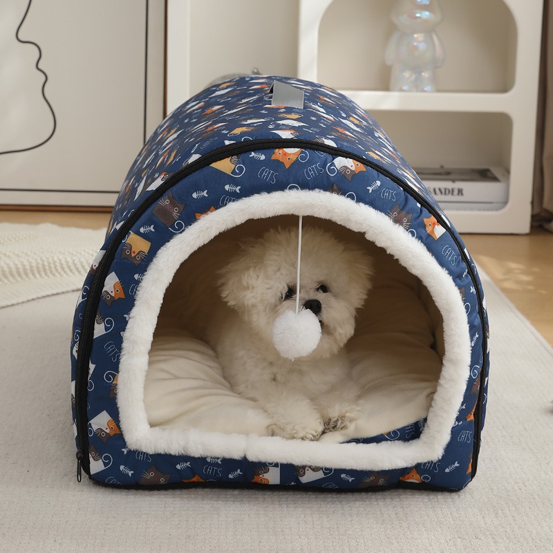 Wholesale Dog House Portable Foldable Winter Warm Pet Tent &amp; Cat Cave Bed