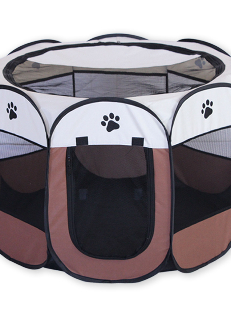 Puppy Playpen Indoor Pet Fence Breathable Scratch-Resistant Indoor Pet Safety Fence Oxford Cloth Pet Tent Button Dog Bed