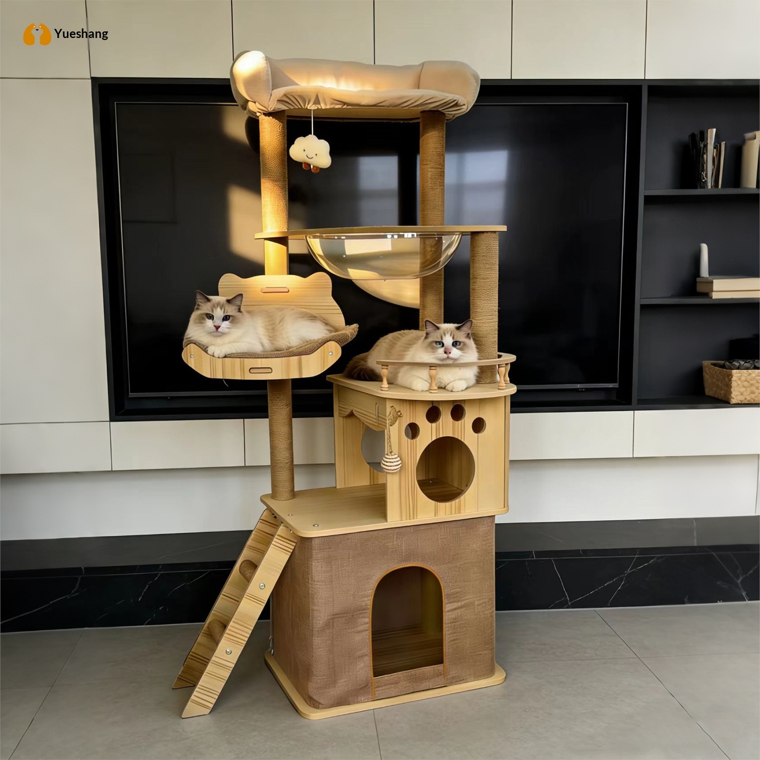 Cross-Border Cat Climbing Frame All-in-One Small Apartment Space-Saving Jumping Platform Home Cat Tree Cat Toy Model Y-39