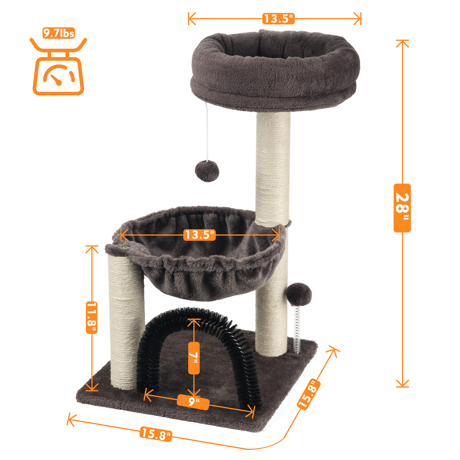 China Manufacture New 2023 Hot Sale Wholesale Custom Pet Playing and Rest Cat Climbing Tree Scratching Tower Cat Condo Tree