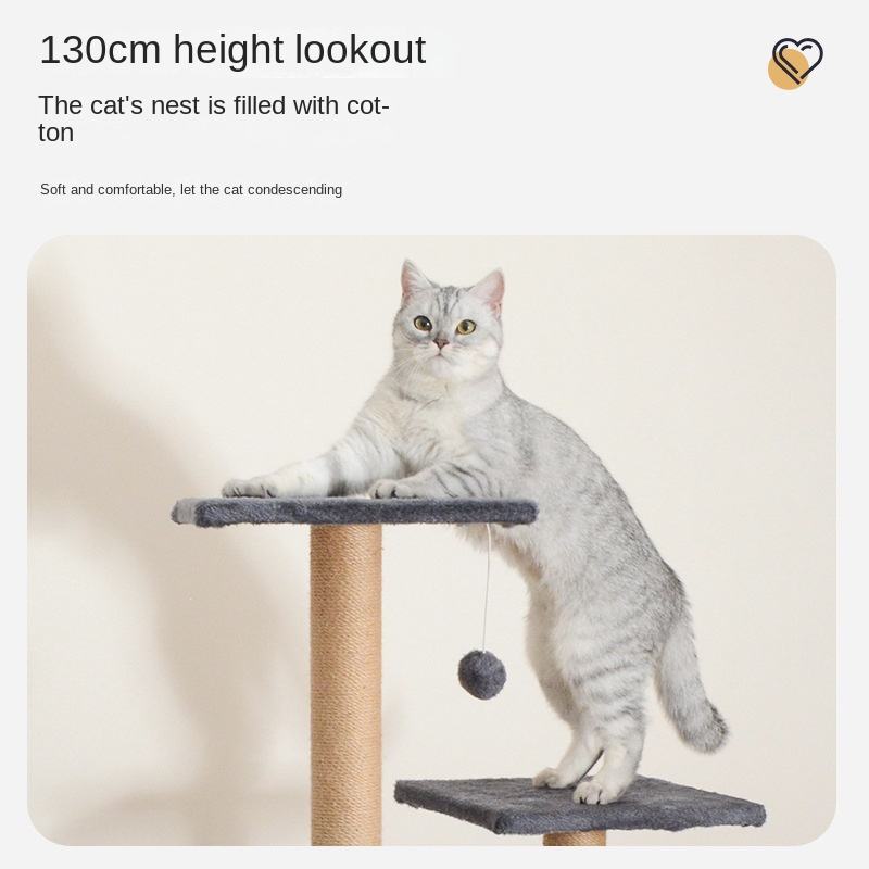 Multi Functional Cat Tree Export Quality Stable Cat Climbing Frame With Sisal Scratching Posts For Multiple Cats