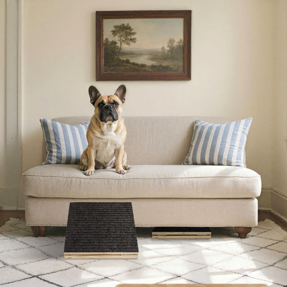 Fold Lightweight Wooden Pet Dog Slope Ladder Dog Climbing Ramp For Indoor Use