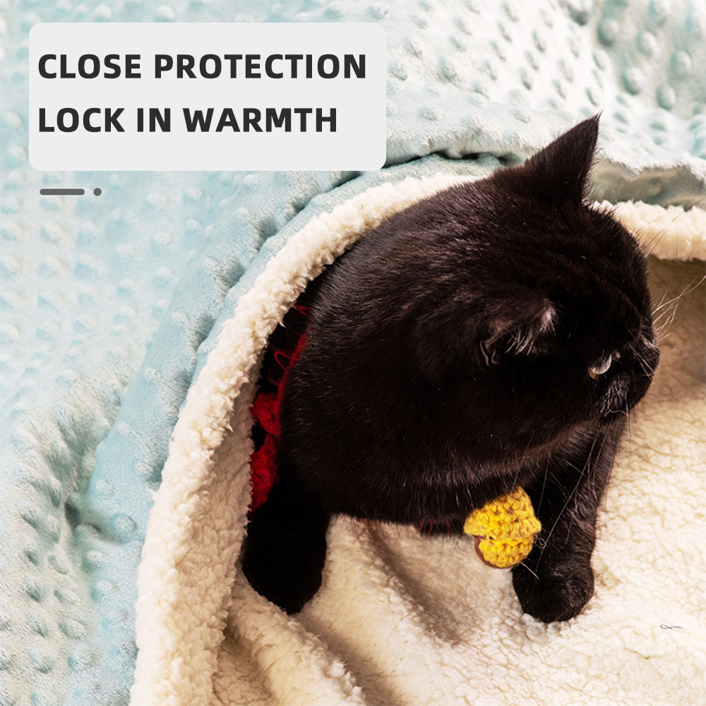 Double-Sided Velvet Soft Fluffy Pet Blanket Washable Foldable Cozy Warm Throws For Dogs And Cats