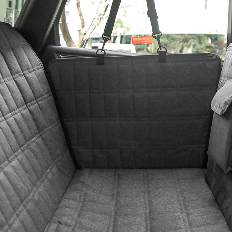 Car Pet Mat Oxford Material Cotton Filled Waterproof Anti-Scratch Dog Hard Car Seat Cover for Back Seat with Hard Bottom