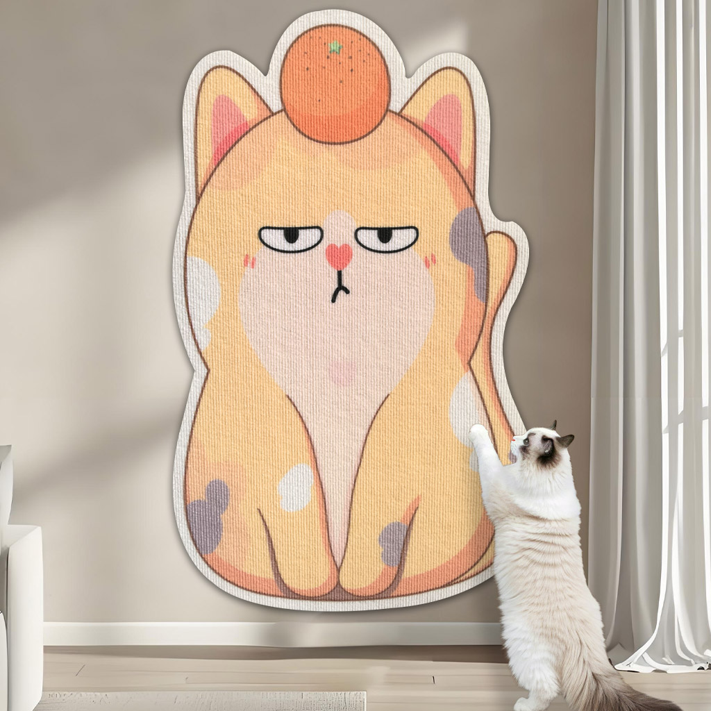Cartoon Cute Cat Tree-Durable XPE &amp; Polyester Flocked Surface 80cm Height Safe &amp; Anti-Slip Design for Indoor Use