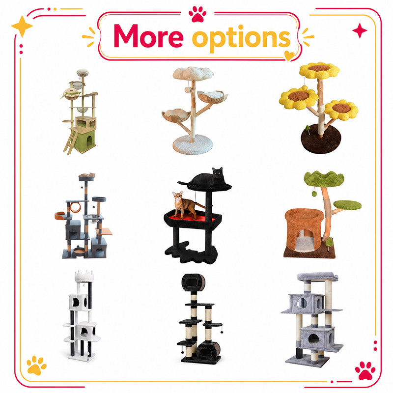 BSCI Audited Factory Sisal Wrapped Green Cactus Modern Tower with Multi Level Tiers Scratching Station Cat Tree