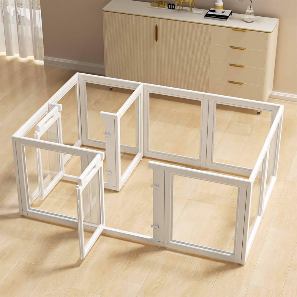 Source Factory OEM Clear Acrylic Pet Playpen Premium Multi-pet Dog Enclosure Puppy Pen Wholesale In Stock