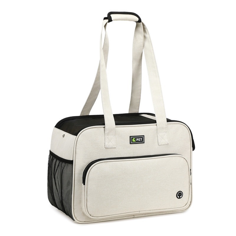 Small Dog &amp; Cat Portable Hand-Held Large-Capacity Pet Carrier With Zipper Closure