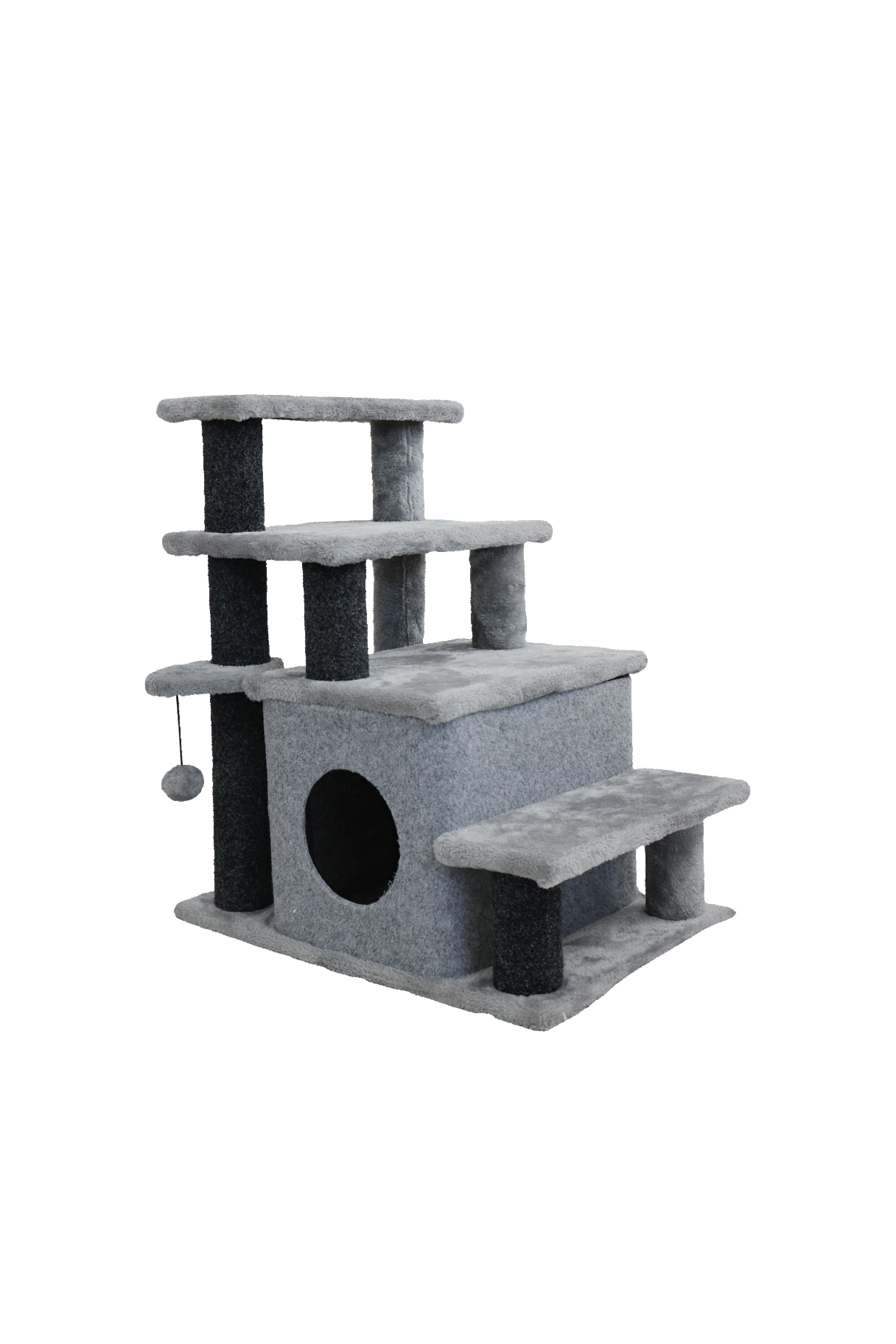 Hot Wholesale Cat Climbing Frame Tree Tower for Indoor Plush Multi-Level Cat Condo with Scratching Posts Perches Cave Hammock