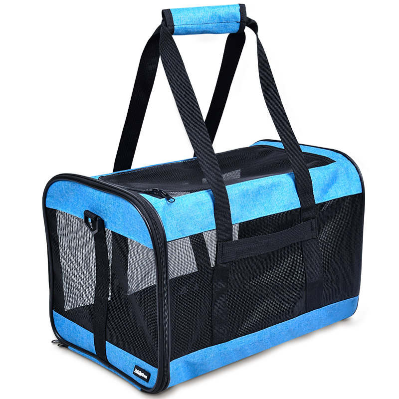 Ready to Ship Foldable Pet Carrier Portable Breathable Soft-Sided Airline Approved Cat Carrier