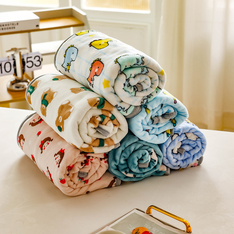 Medium Large Winter Flannel Dog Cat Bed Mat Printed Puppy Sleeping Blankets Bath Towel Soft Warm Faux Fur Pets