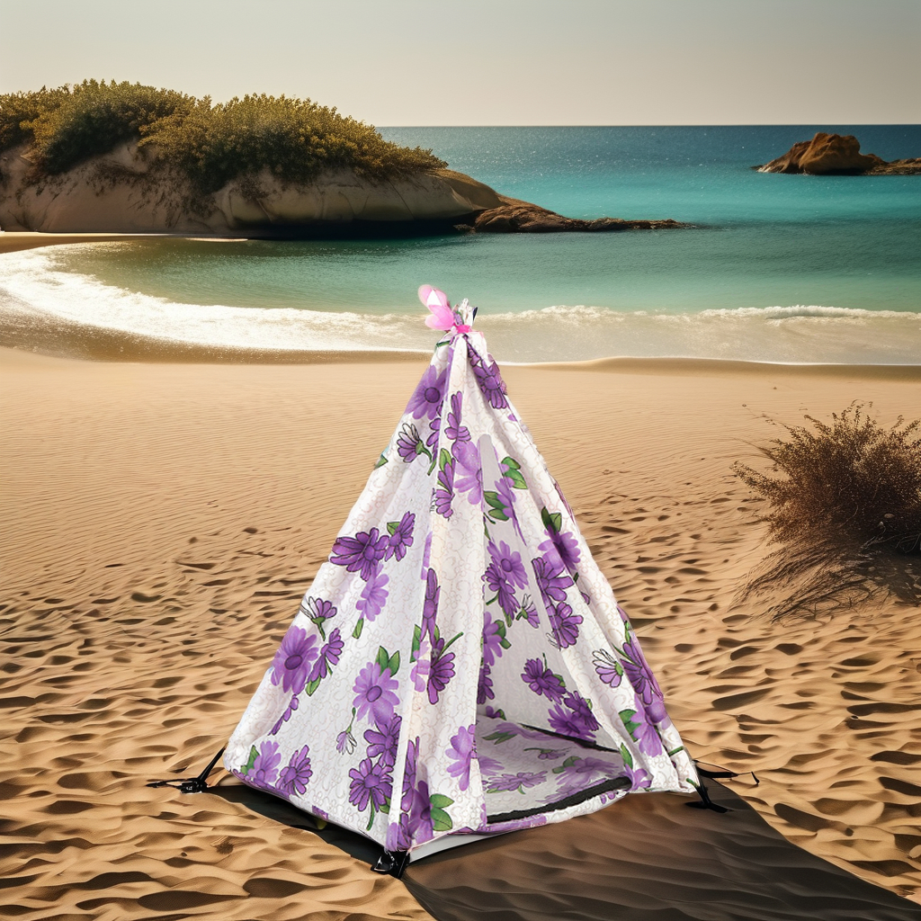 High Quality Single Layer Canvas Pet Tent Various Patterns Design Folding Outdoor Camping Tipi Tent Custom 2-Person Sleeping