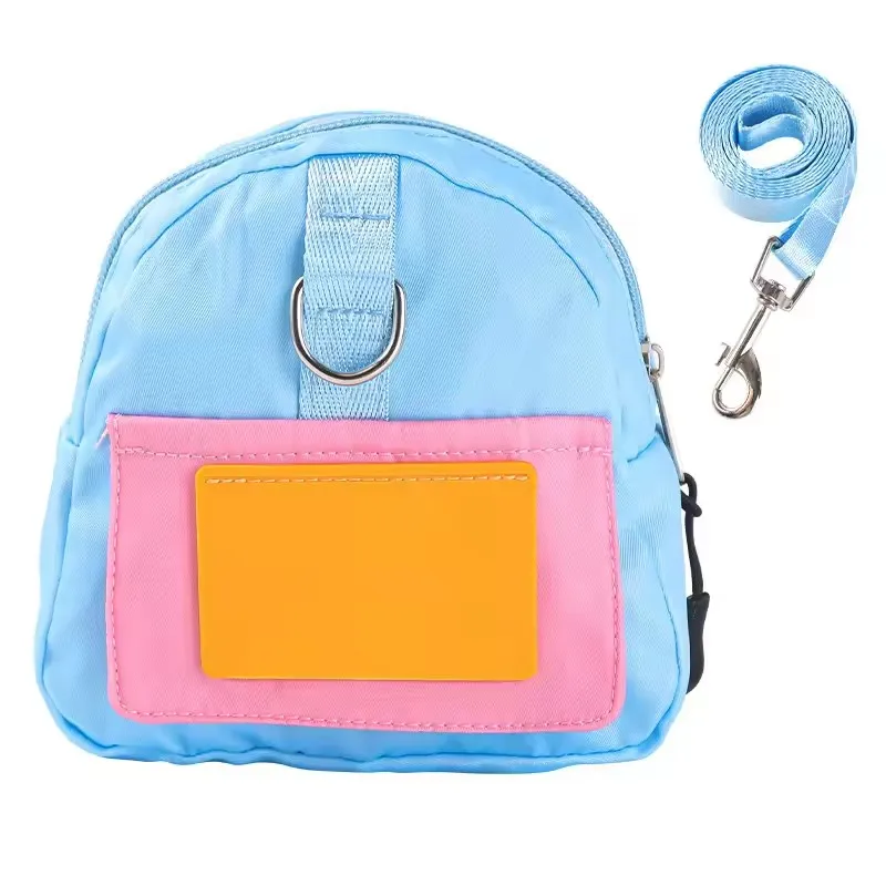 High Quality Outdoor Travel Cartoon Cute Adjustable Cat Dog Harness Backpack Custom Logo Pet Backpack Harness