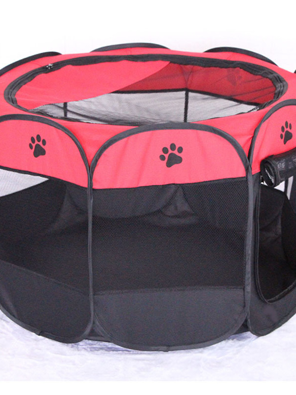 Puppy Playpen Indoor Pet Fence Breathable Scratch-Resistant Indoor Pet Safety Fence Oxford Cloth Pet Tent Button Dog Bed