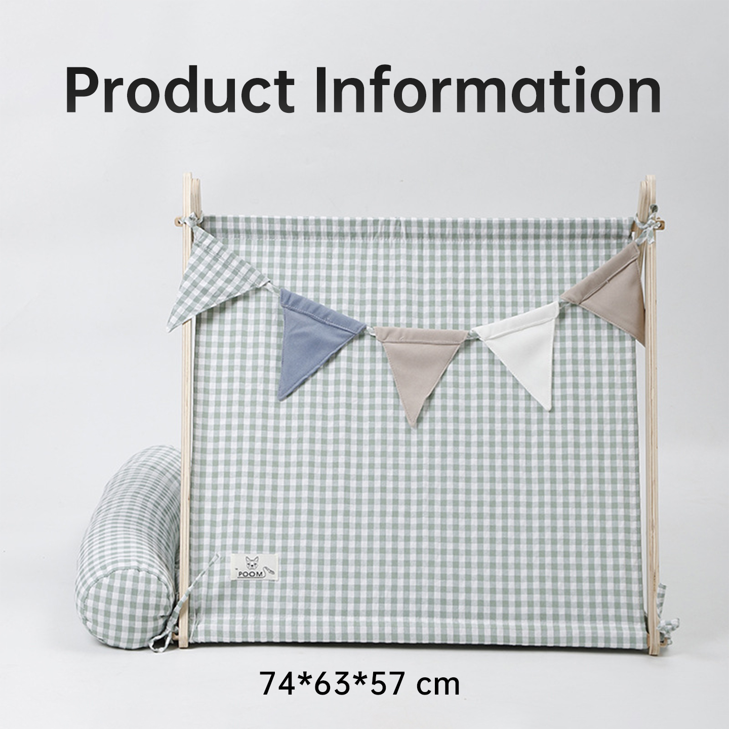 Classic Triangular Checkered Cloth Type Pet Tent Nest Detachable Washable Enclosed House Winter Warm All-Season Cotton Fill