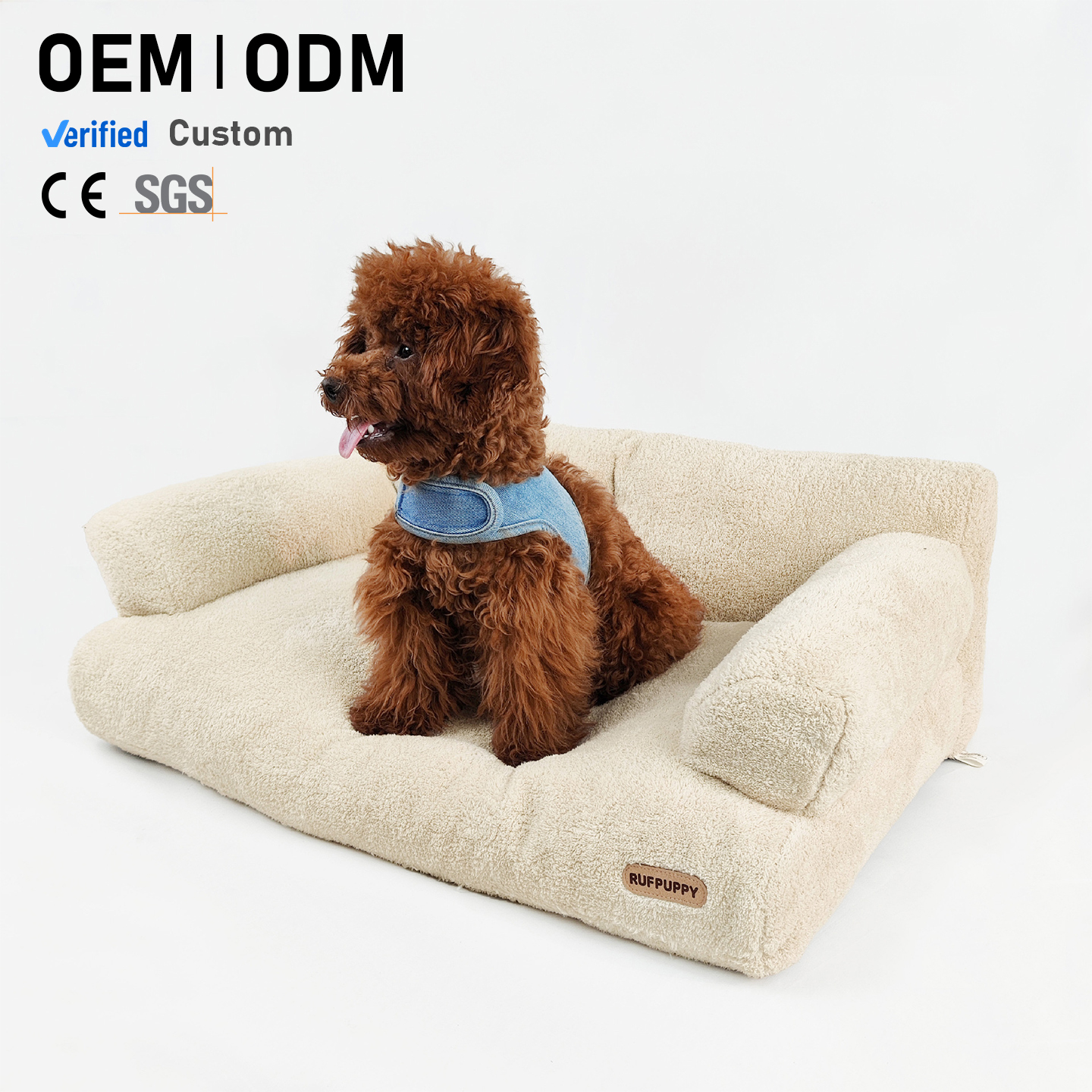 Cross-Border Hot-Selling Korean Style Classic Simple Small Dog &amp; Cat House All-Season 100% Polyester Carton Pet Sofa