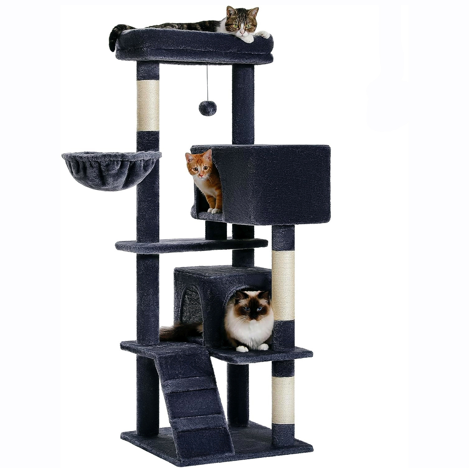 Home Furniture Cat Tree Pets Hammock Sisal Cat Scratching Post Climbing Frame Toy Cat Scratcher Tower