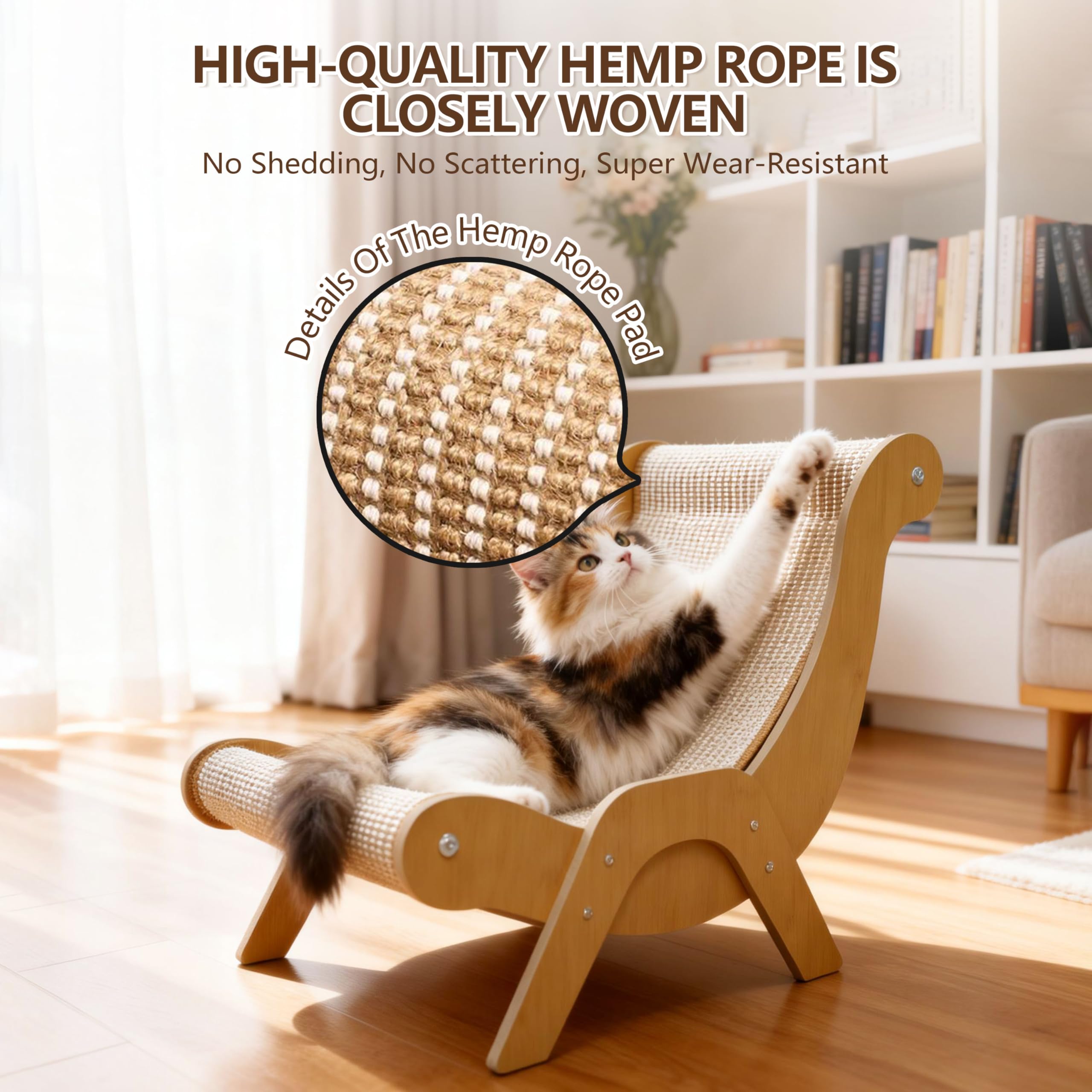 ZMaker New Cat Scratching Board Wear-Resistant Scratch-Resistant Sisal Chair Sofa Cat's Nest Extra Large Sisal Cat Scratcher