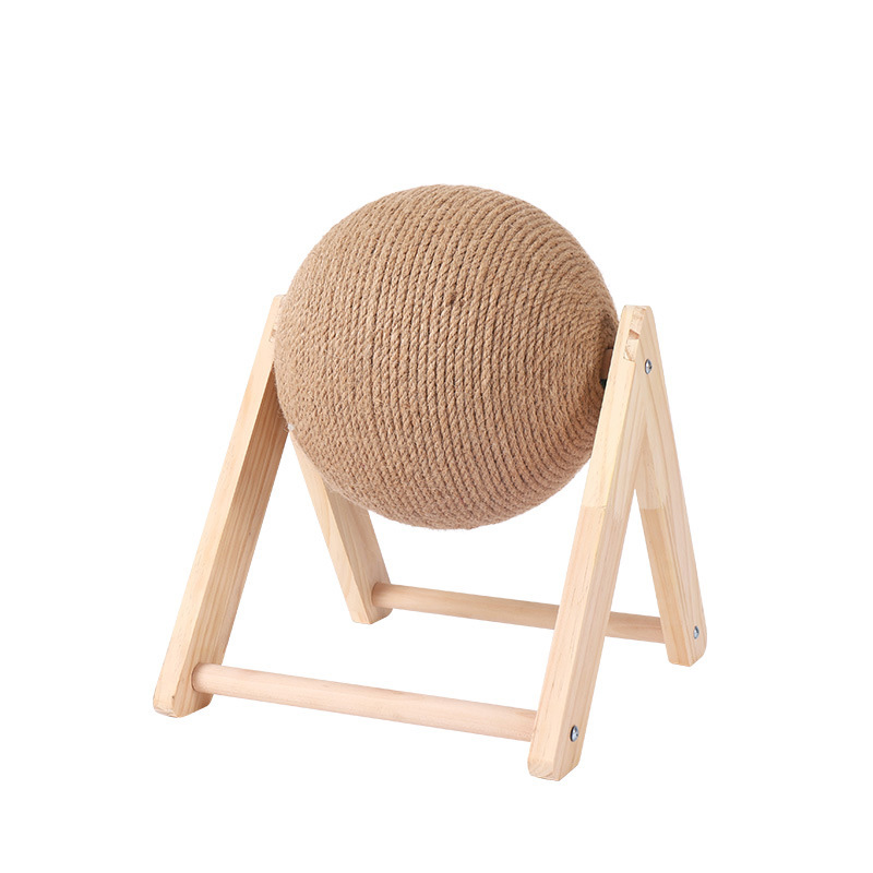 Vertical Wooden Cat Scratch Toy Carrying Naturally Sisal Ball Mill Claws Durable Creative V &amp;L Shaped cat Climbing Frame