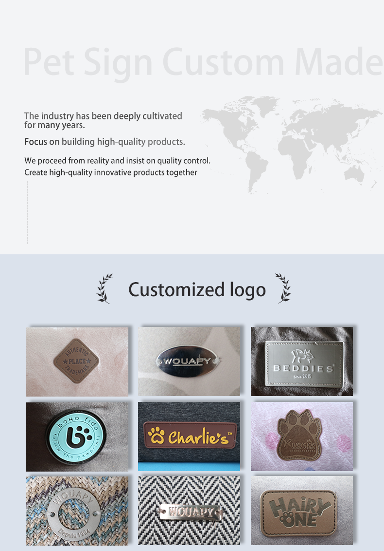 Luxury Pet Bed Details and Size Chart