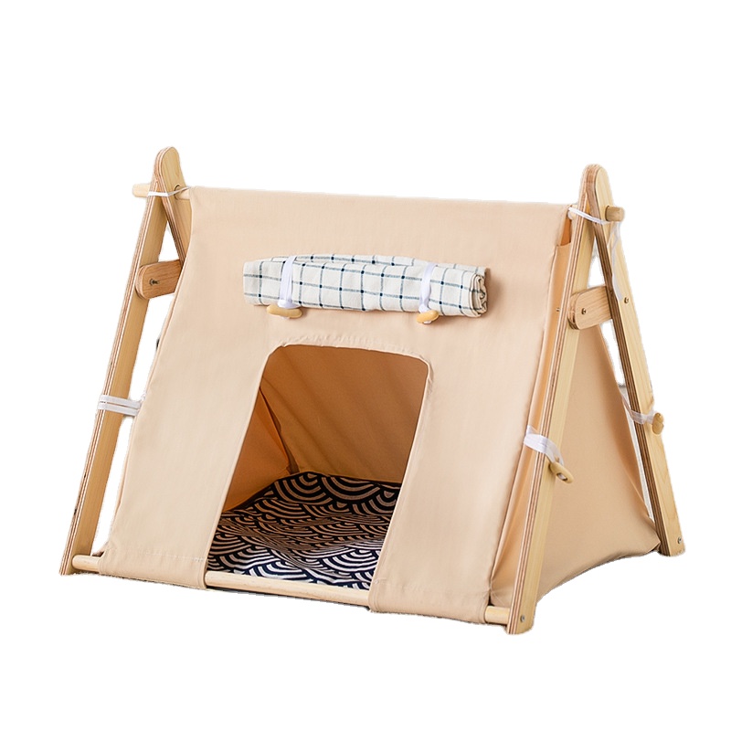 Wind Valley Four Seasons Cooling and Breathable Cat/Dog Nest Triangular Pet Camping Tent with Removable and Washable Feature