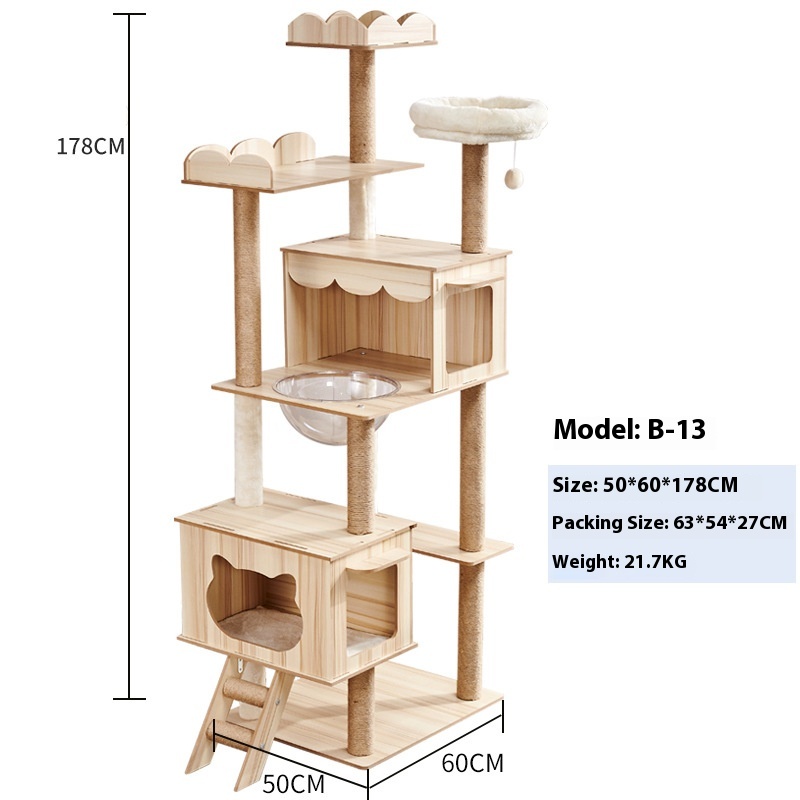 Pet Supplies Super Large Cat Climbing Frame Large Pet Nest All Season Universal Pet Climbing Furniture Cat Jumping Platform