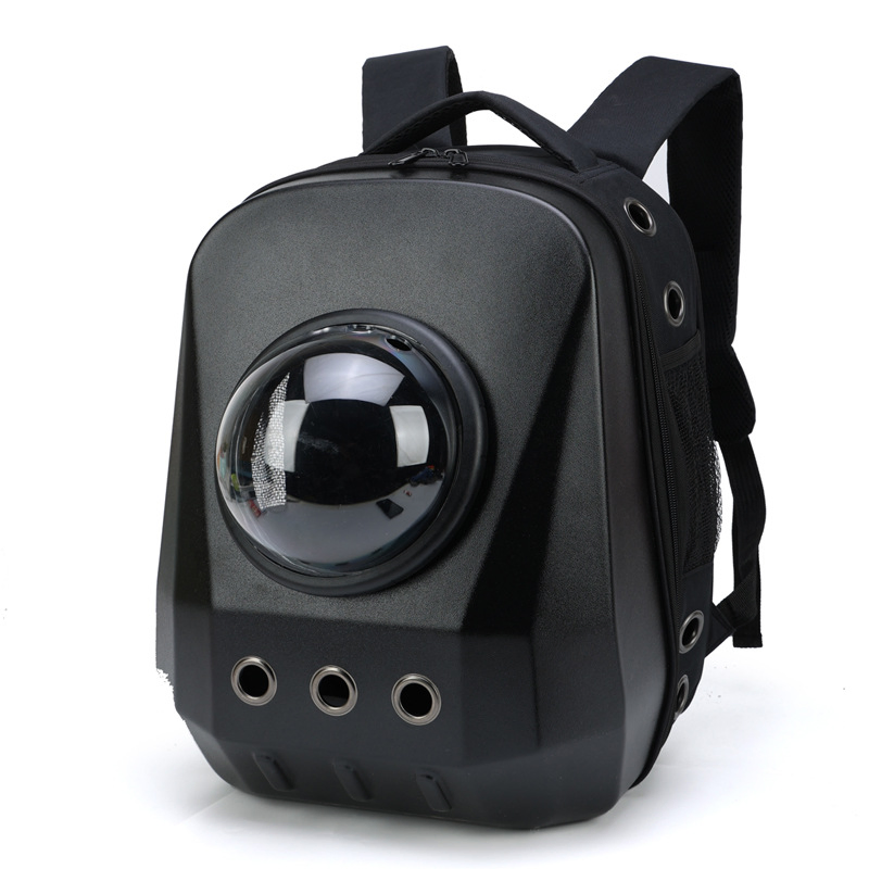 Black Quality Pet Supply Custom Factory Wholesale Dog Bag Portable Cat Carrier Brethable Backpack