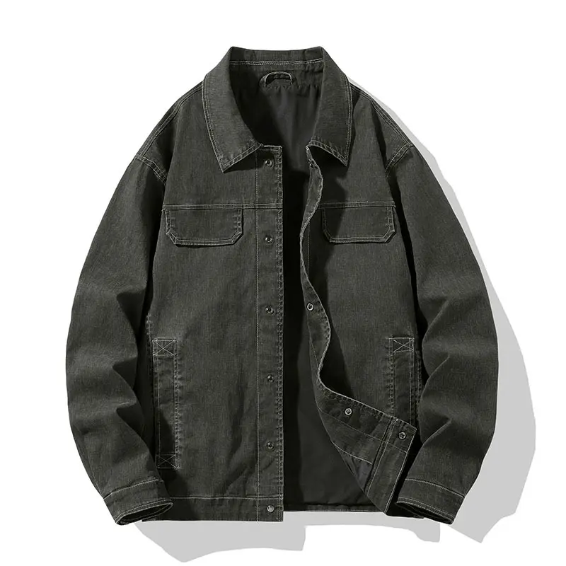 Men's Faux Denim Jacket Detail