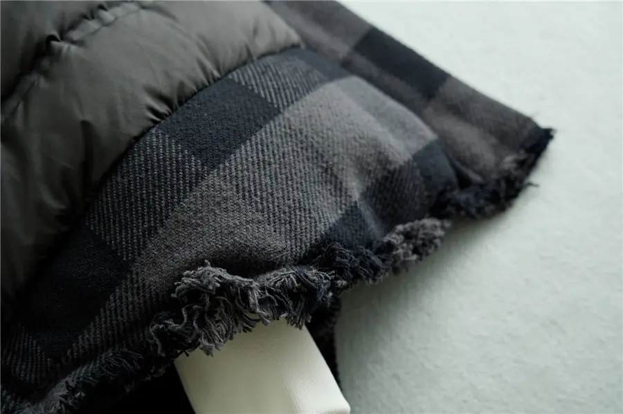 Men's flannel plaid down jacket showcase 5