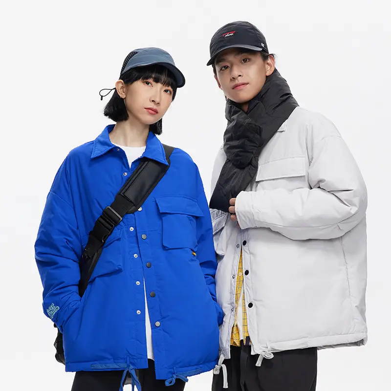 Wholesale ZD turn down collar unisex white puffer jacket Supplier, Suppliers