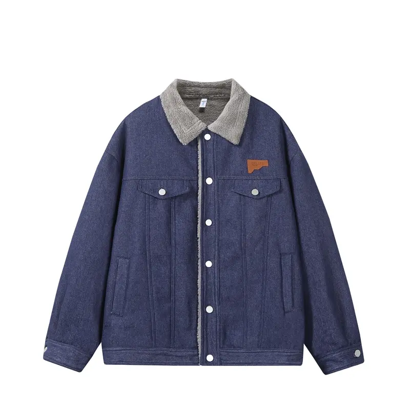 ODM ZD polar fleece lined oversized denim jacket Manufacturers, Products