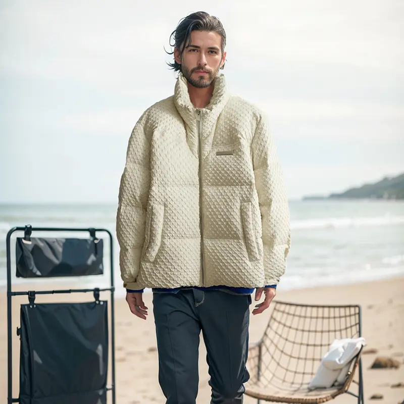 OEM ZD Men's Puffer Down Winter Streetwear Quilted Jacket Company, Product