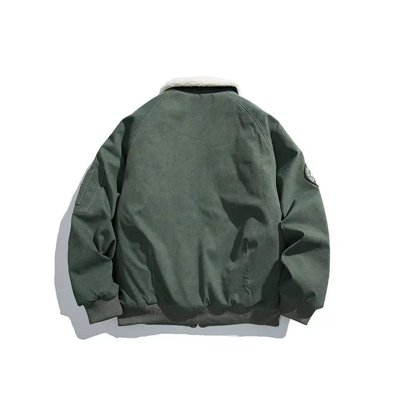 ODM ZD sherpa collar green bomber jacket Manufacturer, Suppliers