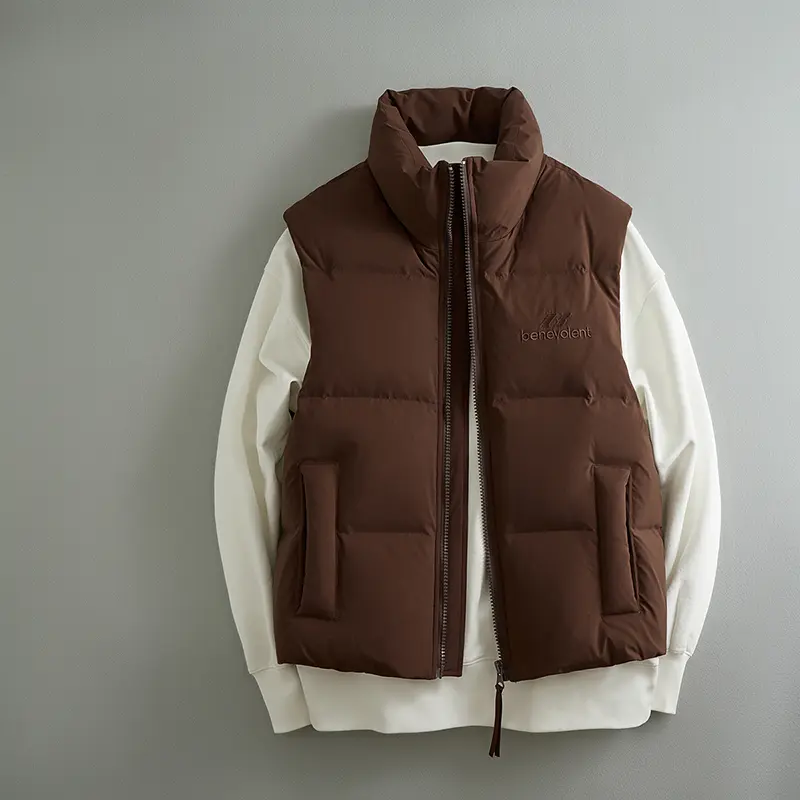 Wholesale ZD custom embroidery sleeveless puffer jacket Manufacturers, Products