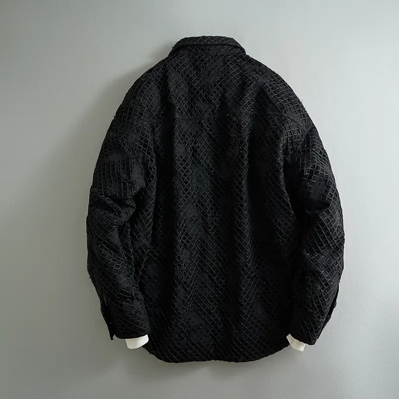 Custom ZD shirt collar lightweight mens black puffer jacket Suppliers, Factories