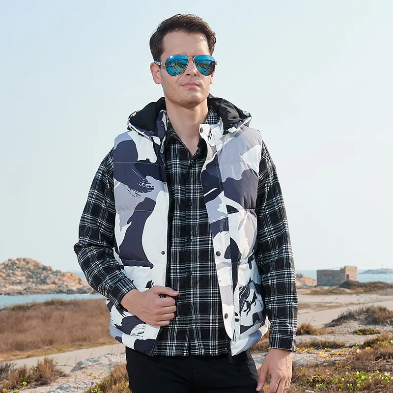 OEM ZD hoodie sleeveless puffer jacket for men Supplier, Factory