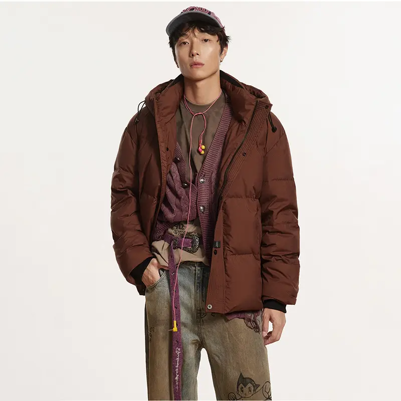 ODM ZD casual hooded mens black puffer jacket Manufacturer, Companies