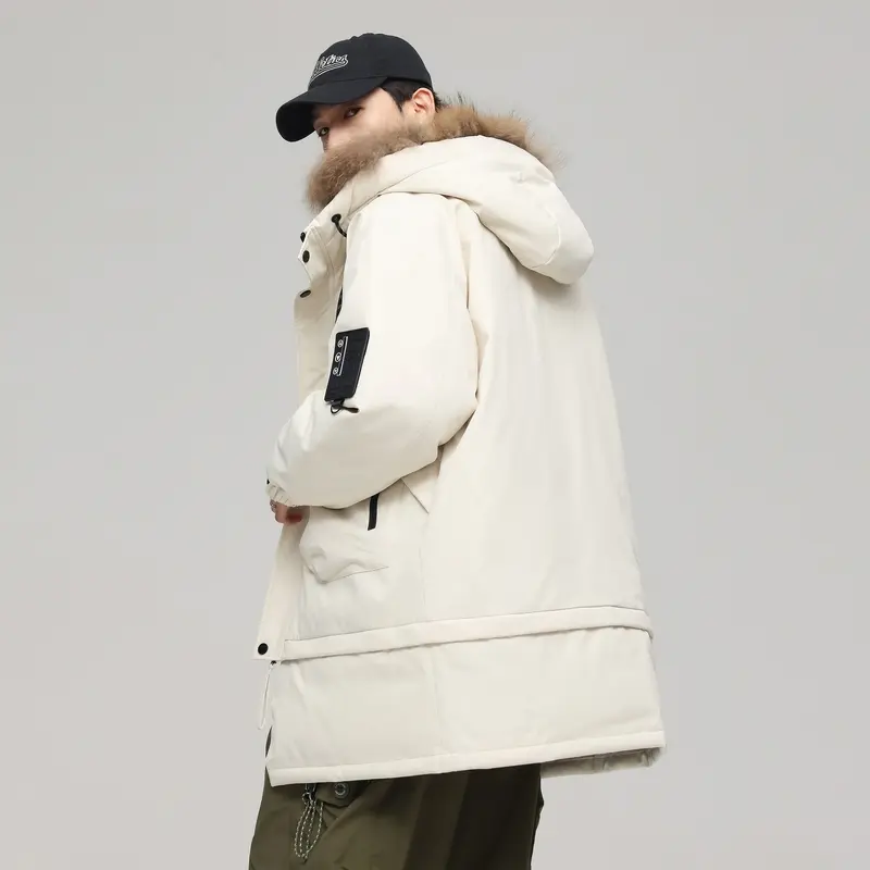 Custom ZD detachable hem & fur long down jacket Company, Product