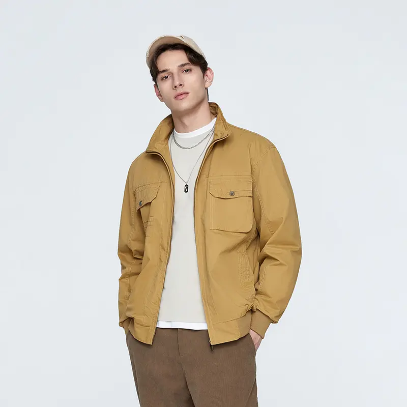 China ZD stand collar mens black bomber jacket Manufacturer, Factory
