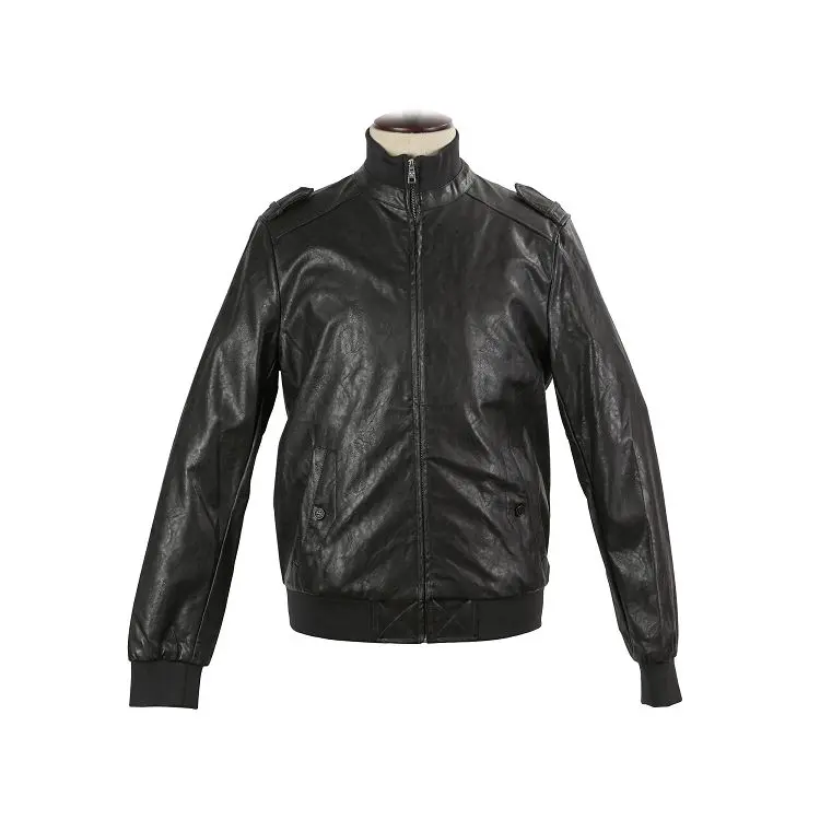 ODM ZD Men's custom logo black leather jacket Factories, Product