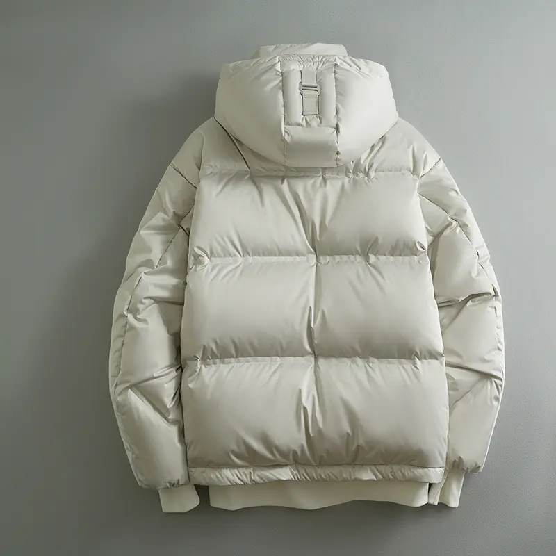 ODM ZD white puffer jacket with detachable hood Factory, Product