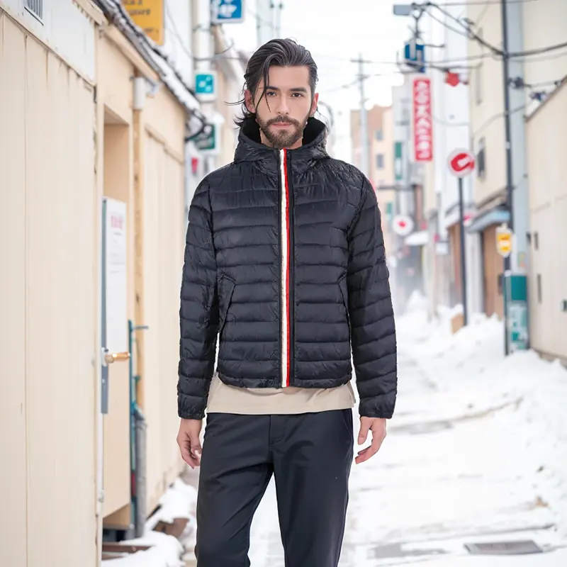OEM ZD adjustable zipper up men custom puffer jacket Manufacturers, Companies