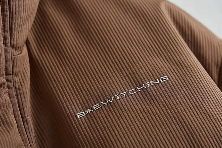 Men's Stand Collar Down Jacket Texture