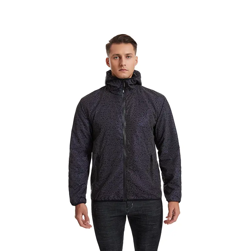 ODM ZD reflective mens black bomber jacket Factories, Factory