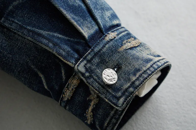 Men's Down Denim Jacket Detail